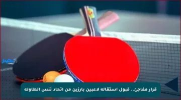 قرار مفاجئ.. قبول استقالة لاعبين بارزين من اتحاد تنس الطاولة